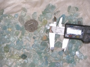 Aquamarine gem rough material from Madagascar 309grams koala-t cut gems1