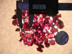 garnet grape color rough gem material 84 grams  by koala-t cut gems